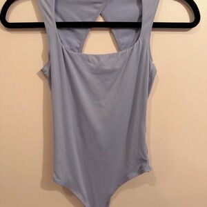 Bluenotes Sky Blue Cross-Back Bodysuit